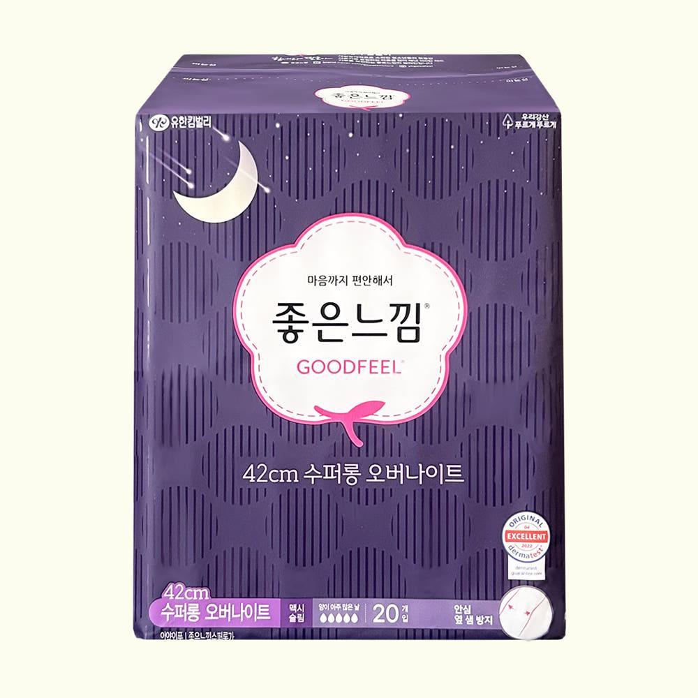 좋은느낌 오버나이트 생리대 슈퍼롱 20p
