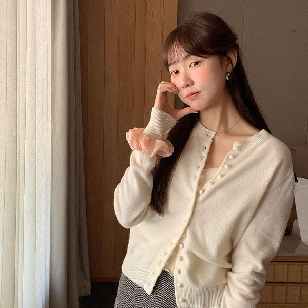 써니킥 [하객룩]원트 니트 가디건