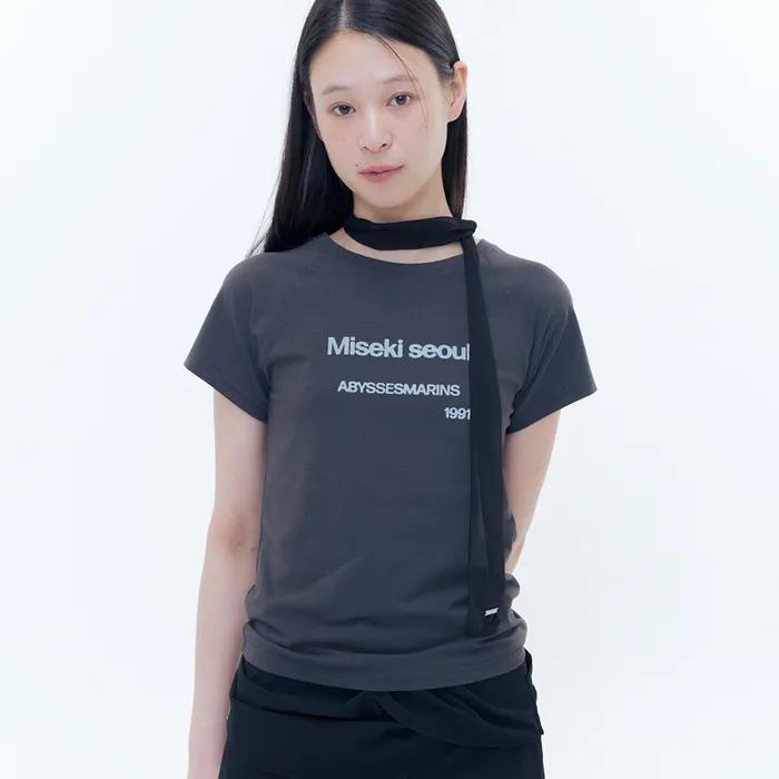 Abyssesmarins raglan short sleeves CHARCOAL