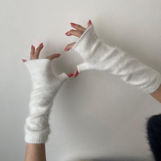 앙고라 핸드 워머 장갑