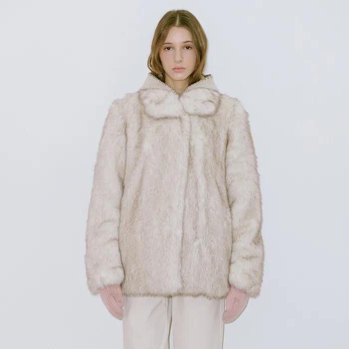 [8차 리오더] Heavy Mix Fur Jacket (Ivory)