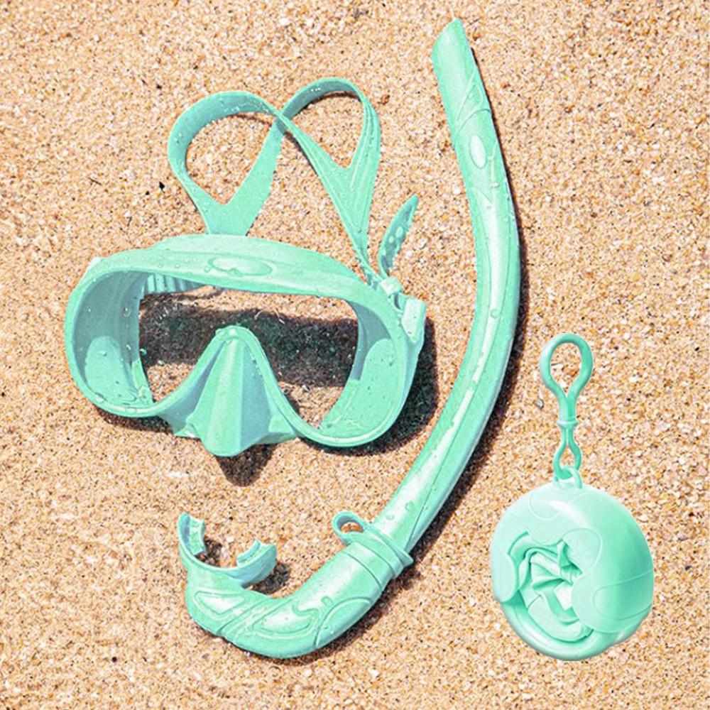 폴드래블 접는 스노클 스노클링 장비 세트 프리다이빙 물안경 마스크 스노쿨링 기어 어린이 호핑투어 물놀이