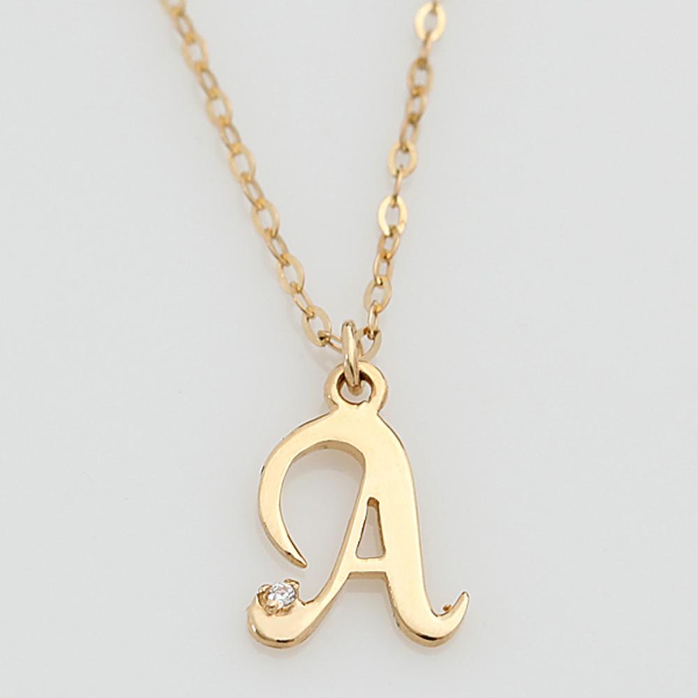 14K 큐 알파벳 목걸이 (A-Z) / 이니셜목걸이
