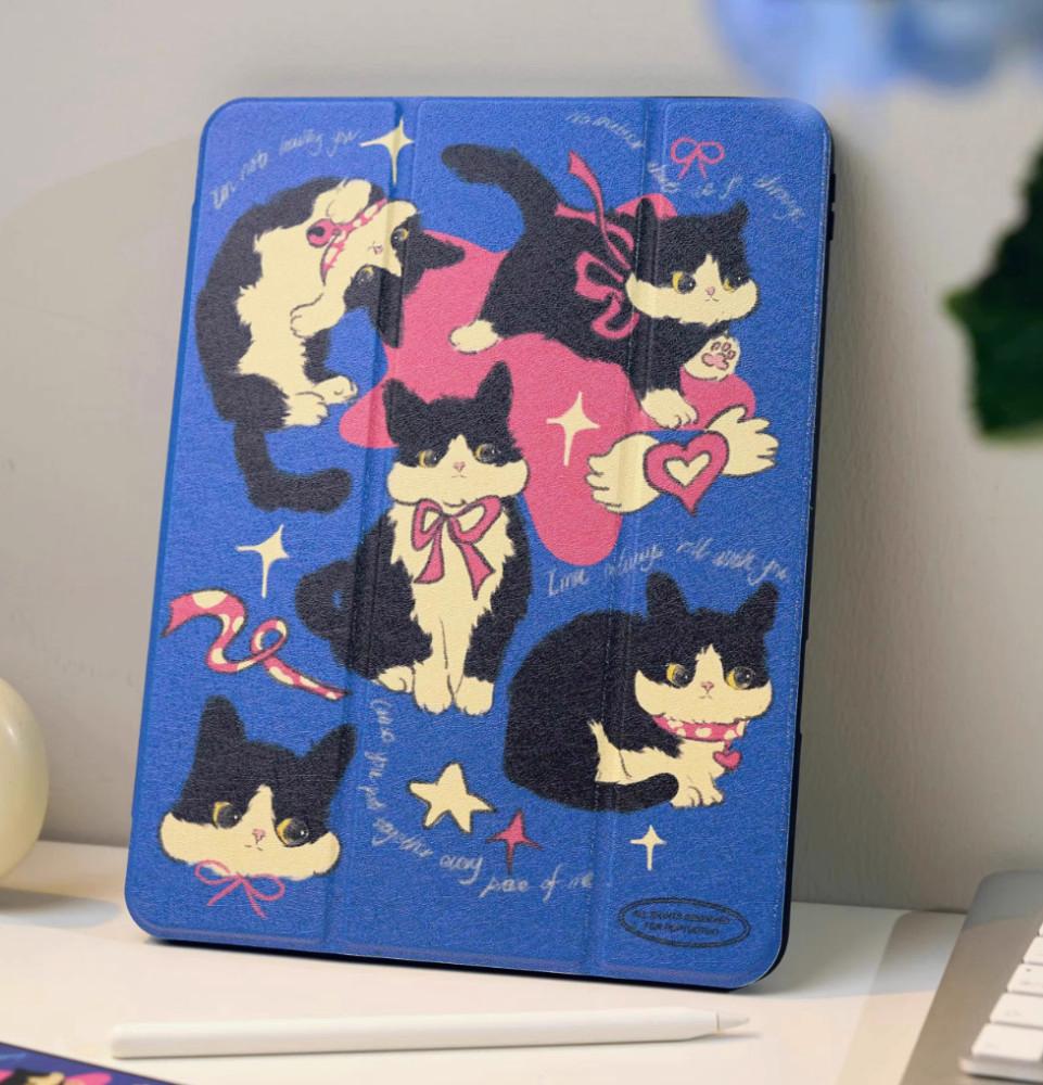 Ipad case 빈티지 턱시도냥 아이패드케이스 귀여운커버 추천 애플펜슬충전