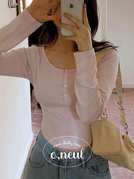 [o,neul] button glam top - 4colors