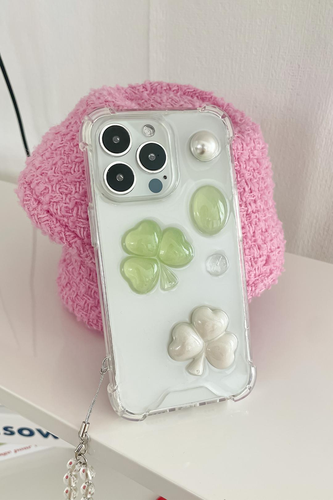 three leafs clover 레진 폰케이스