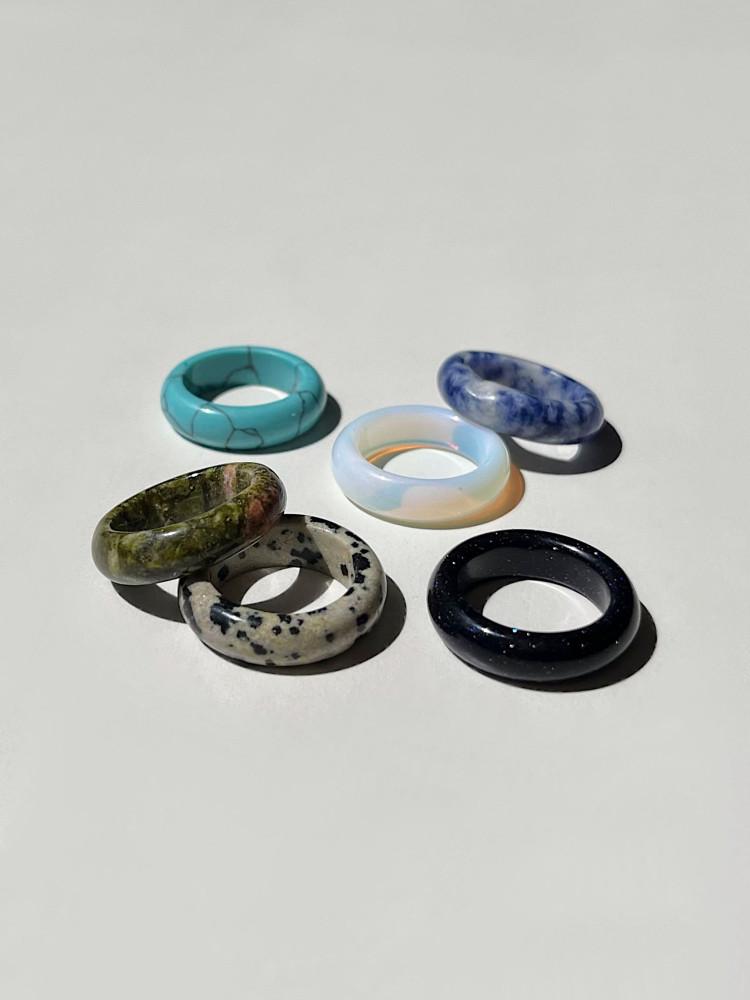 빈티지 무드 원석 반지 (6color)