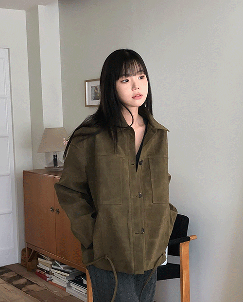 데일리마켓 moss suede jacket / khaki