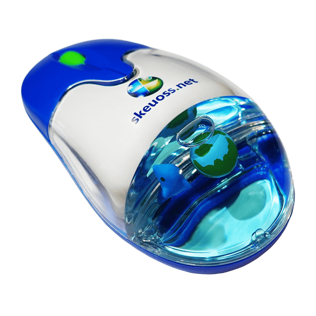 Skeuoss Frutiger Aero Aqua Liquid Mouse - Blue