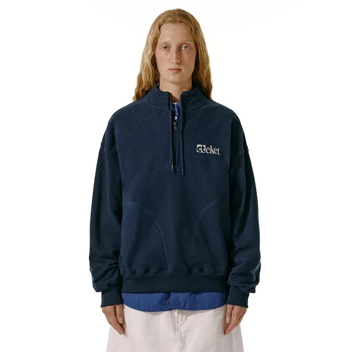 Plan Half Zip-Up Sweatshirt Navy