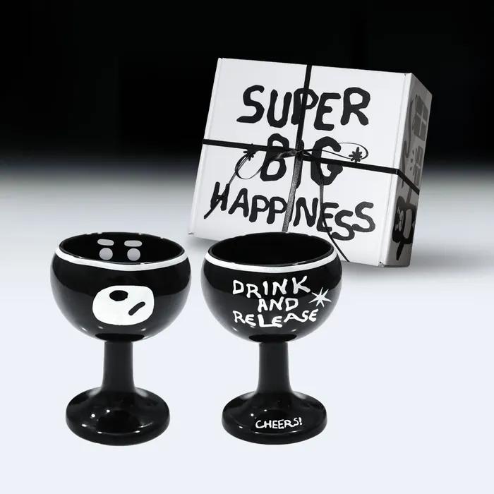 [블랙벨리곰 X 로파서울] 와인잔 (1P/2P/기프트패키지)