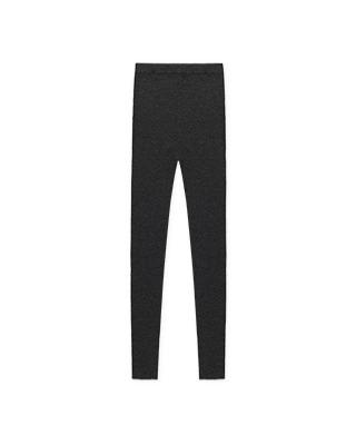 RIBBED CASHMERE LEGGINGS - CHARCOAL