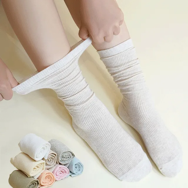 [3개구매할인] 당일📦 골지 시스루 롱롱 양말 셔링 삭스 9color 국내 자체제작