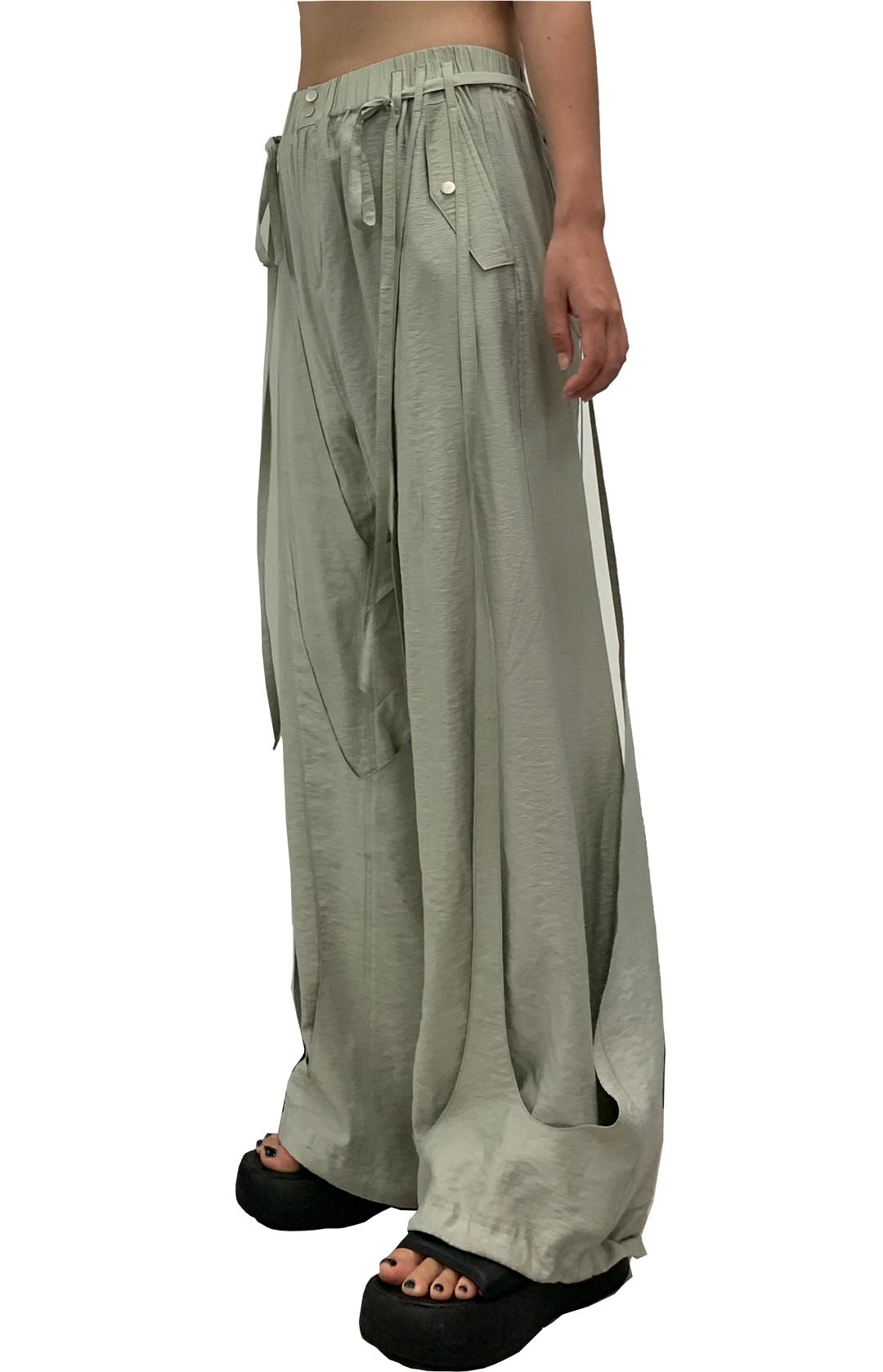.parachute pants sage green