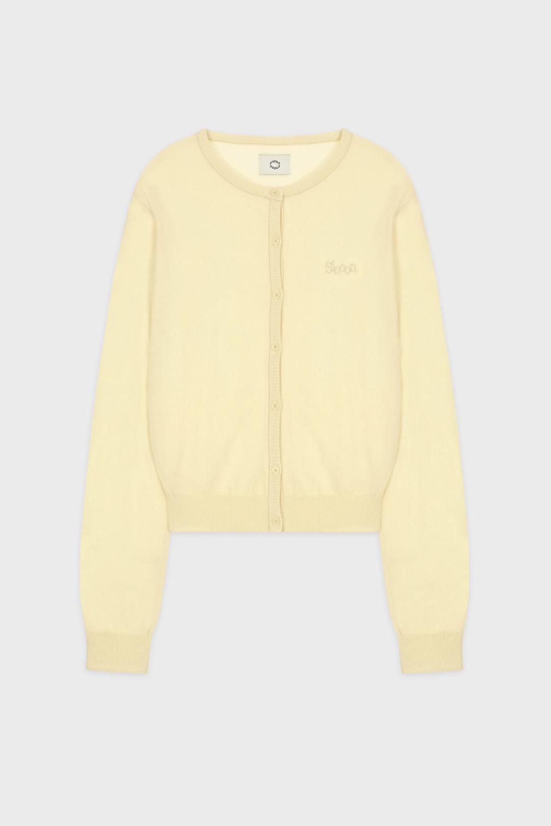 Sinoon Logo Cardigan (Pale Yellow)