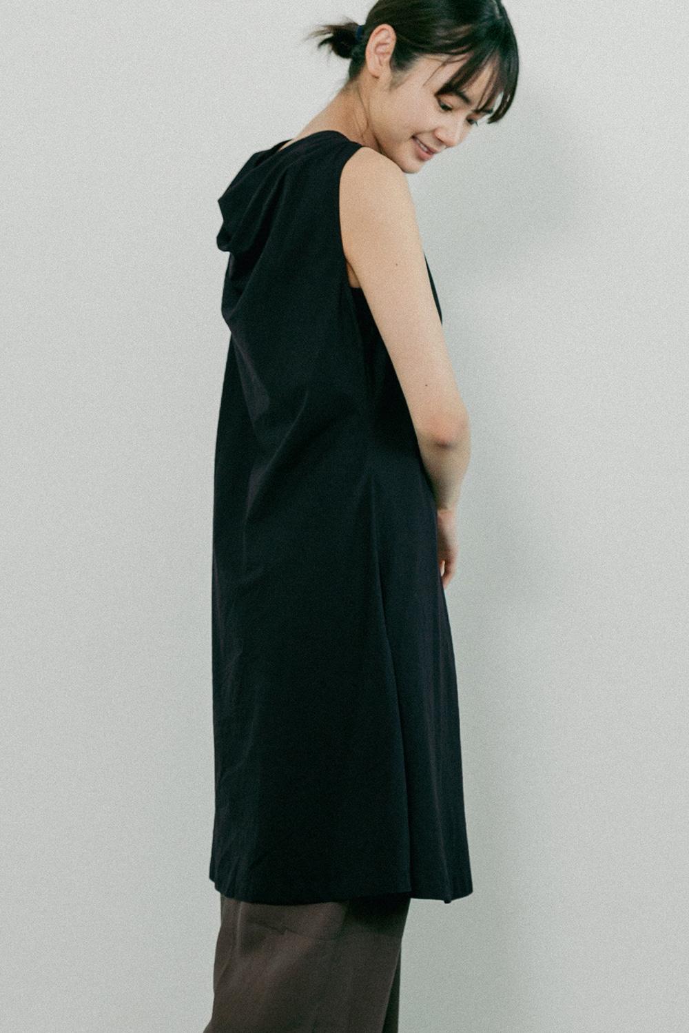 cowl neck one-piece black [4color]