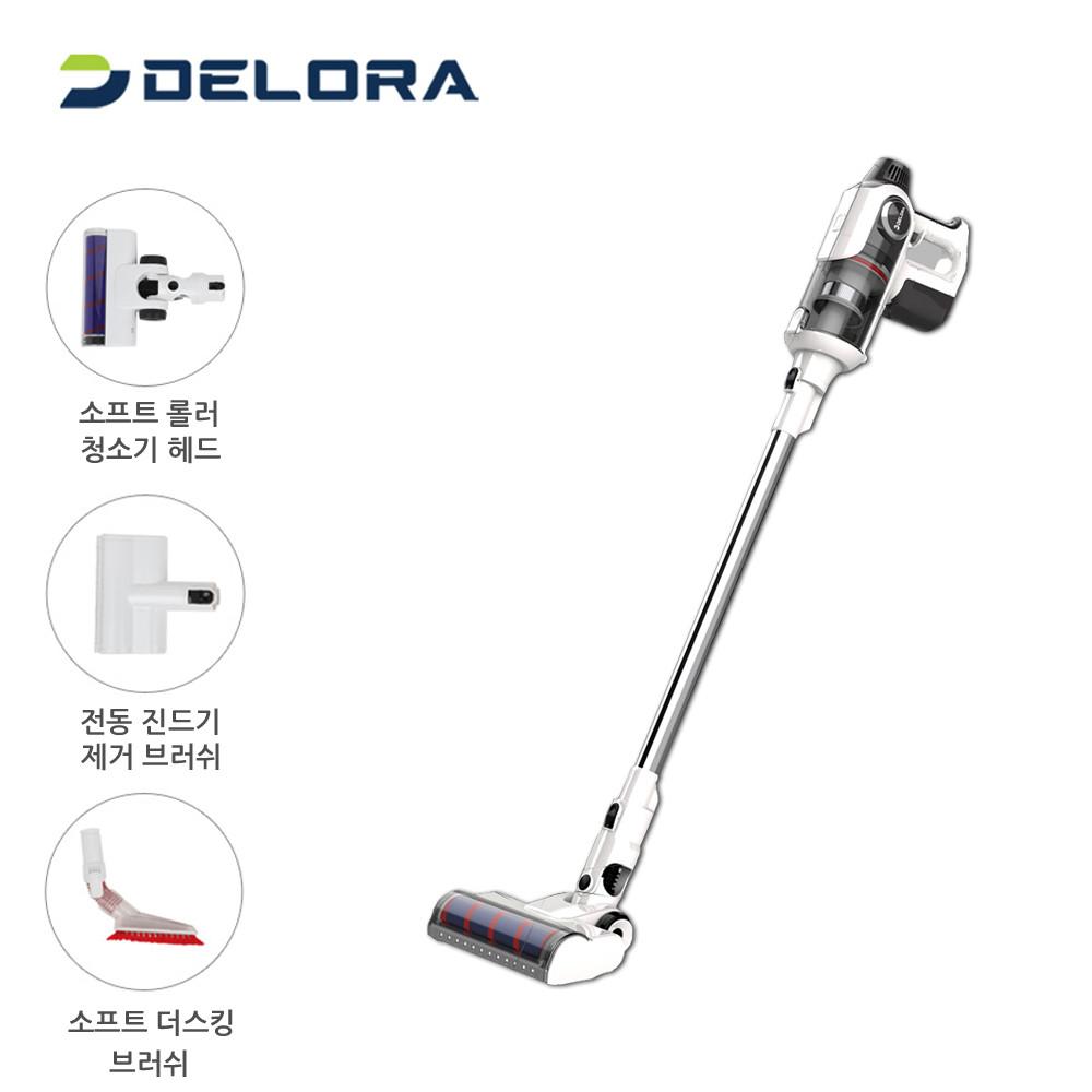 델로라 V11 파워 300W 무선 청소기 / 블랙