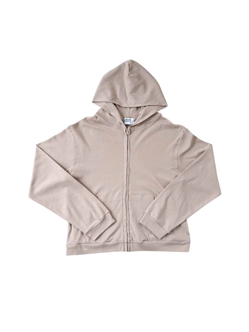 natural zip hoodie (sand)