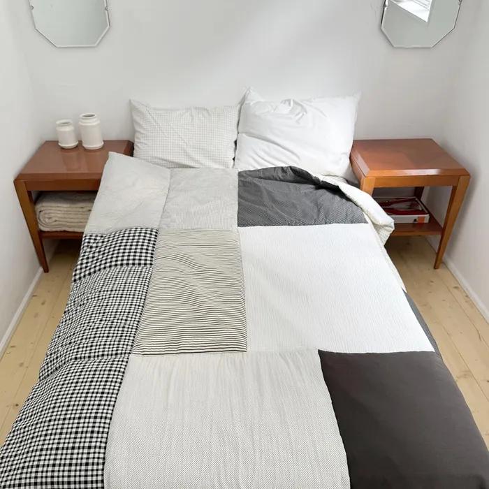 Luvim All-Black Patchwork 차렵이불