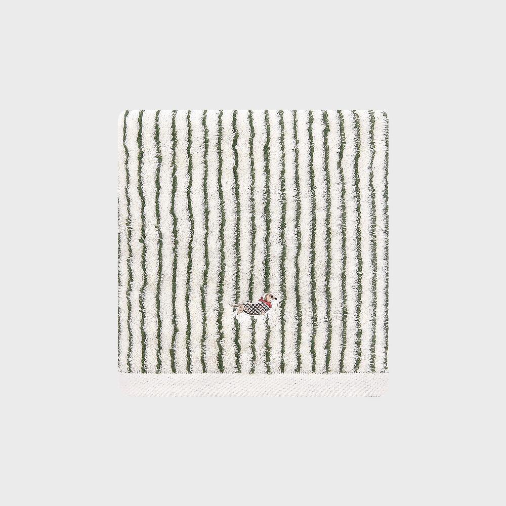 [DAKS] 코마 40수 스트라이프 세면 1매 크림