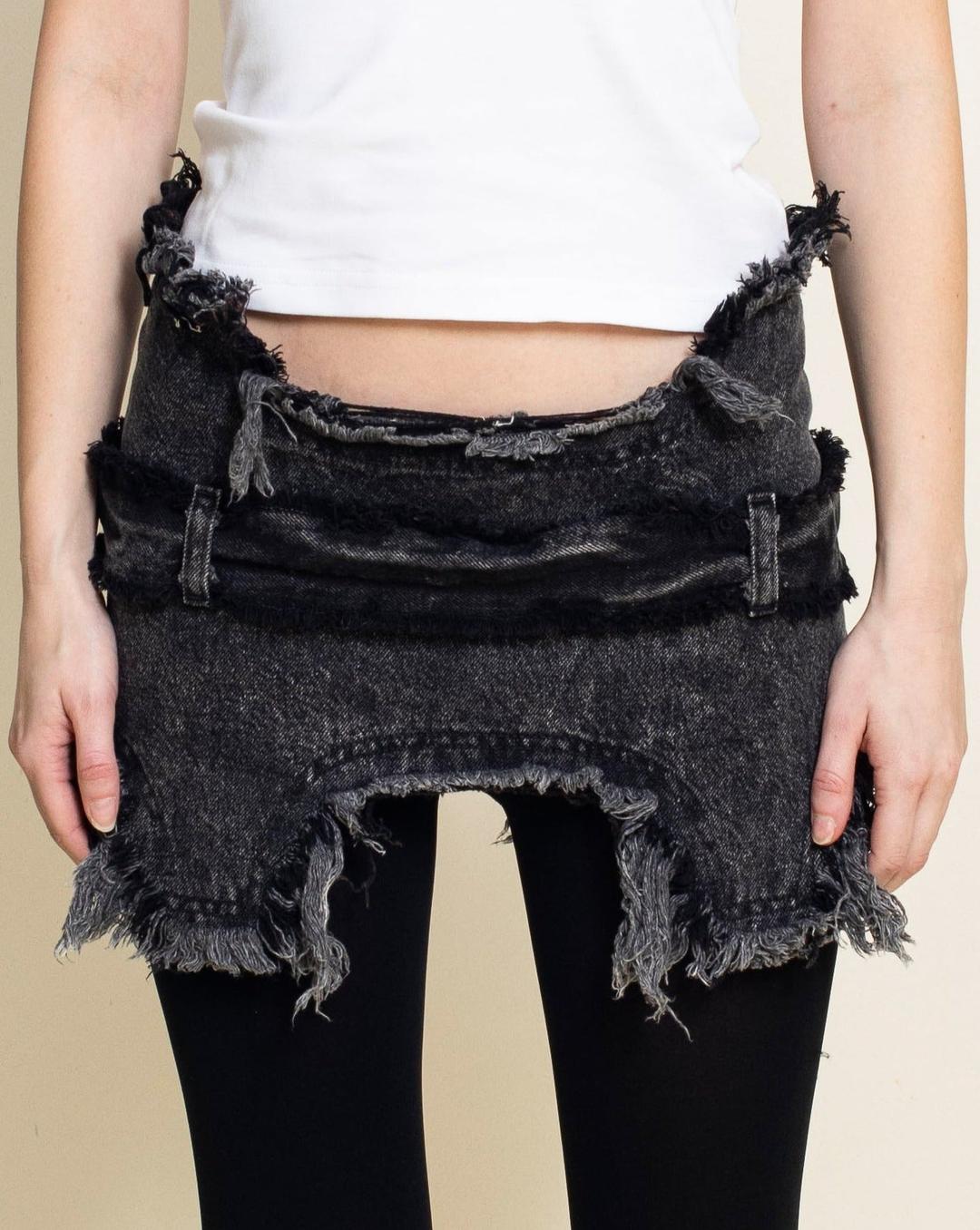 Karlaidlaw Denim Garter Skirt