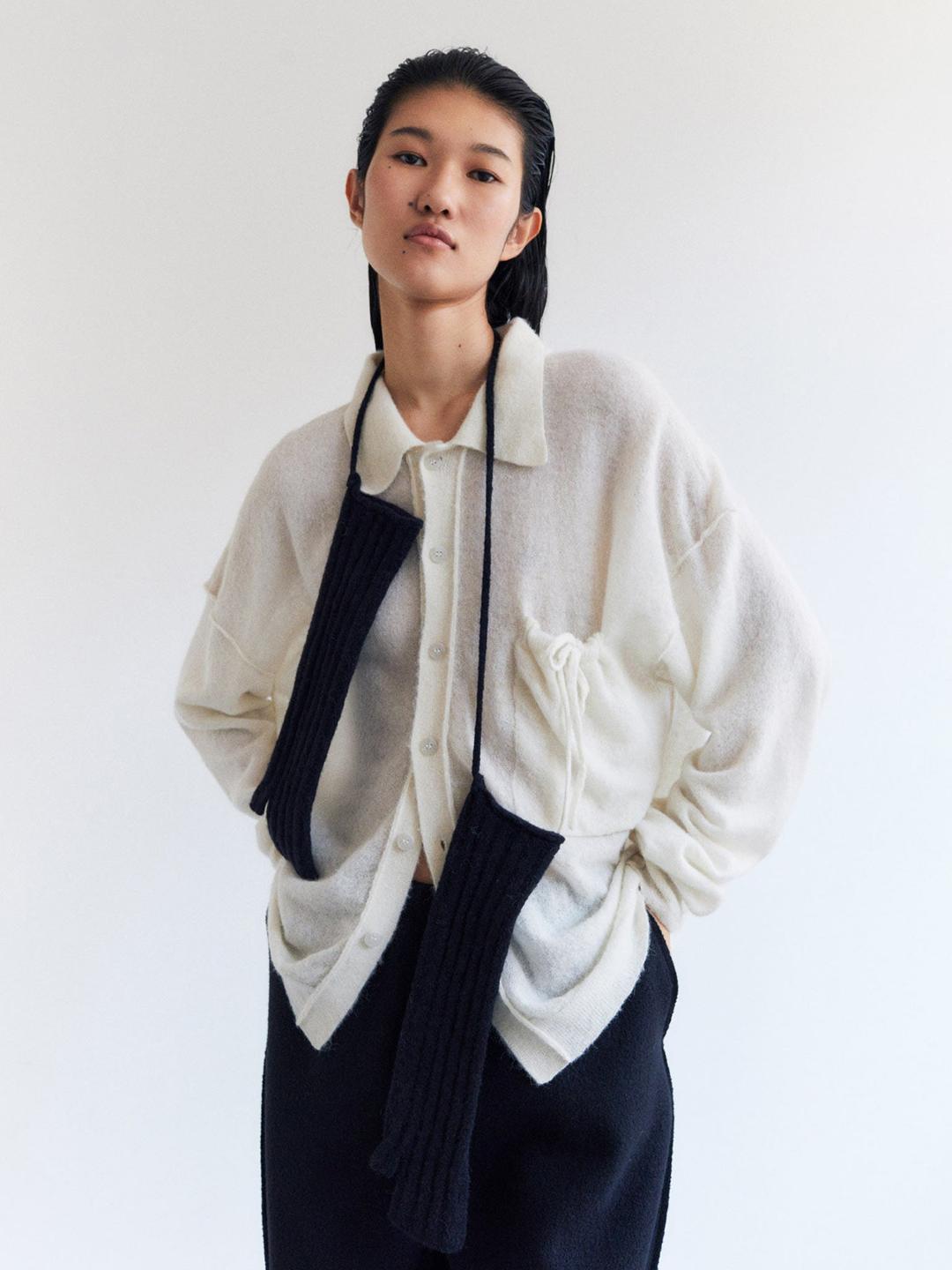 Sasayaki cardigan - S / Chalk