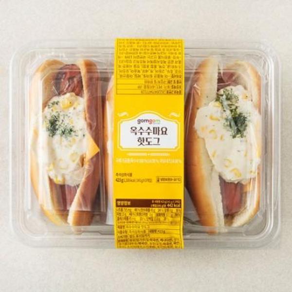 곰곰 옥수수마요 핫도그 (141g 3개입), 423g, 1개 one option