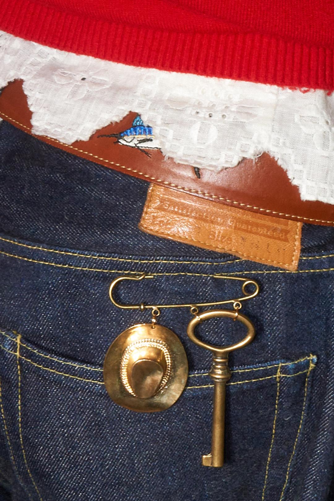 KEY FOR COWBOY BROOCH