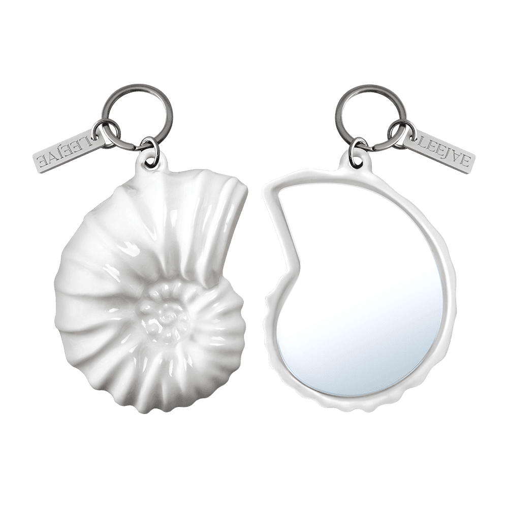 AMMONITE HAND MIRROR-WHITE