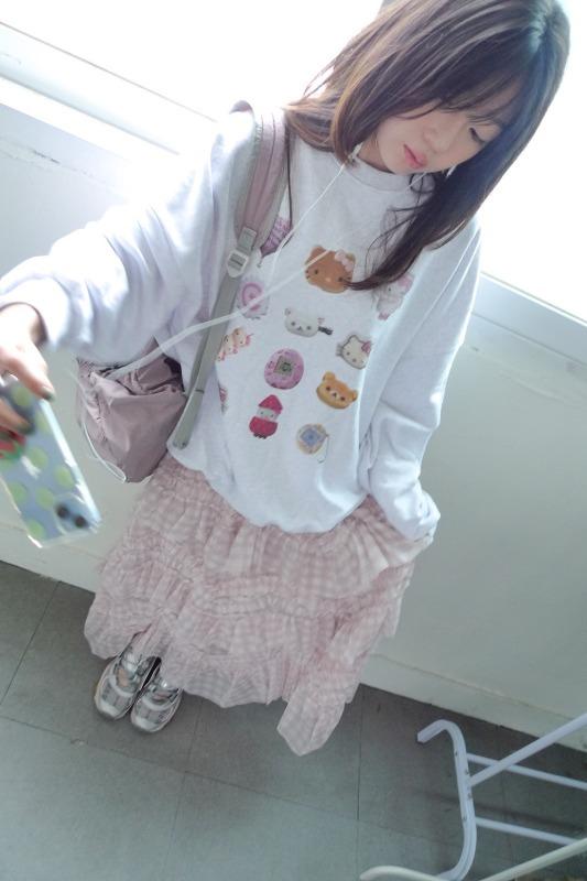 sugar check skirt (2color)