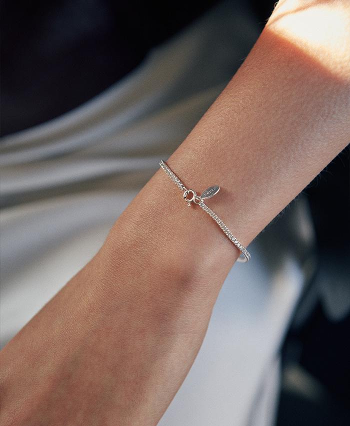 [12/30 출고][925 silver] Huit.silver.86 / fin anse dew bracelet (silver)