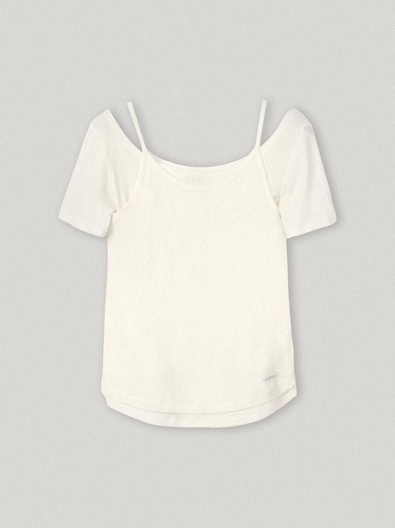 Shy Layered Top Ivory