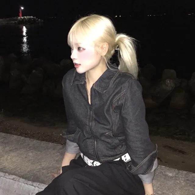 마라 데님 자켓