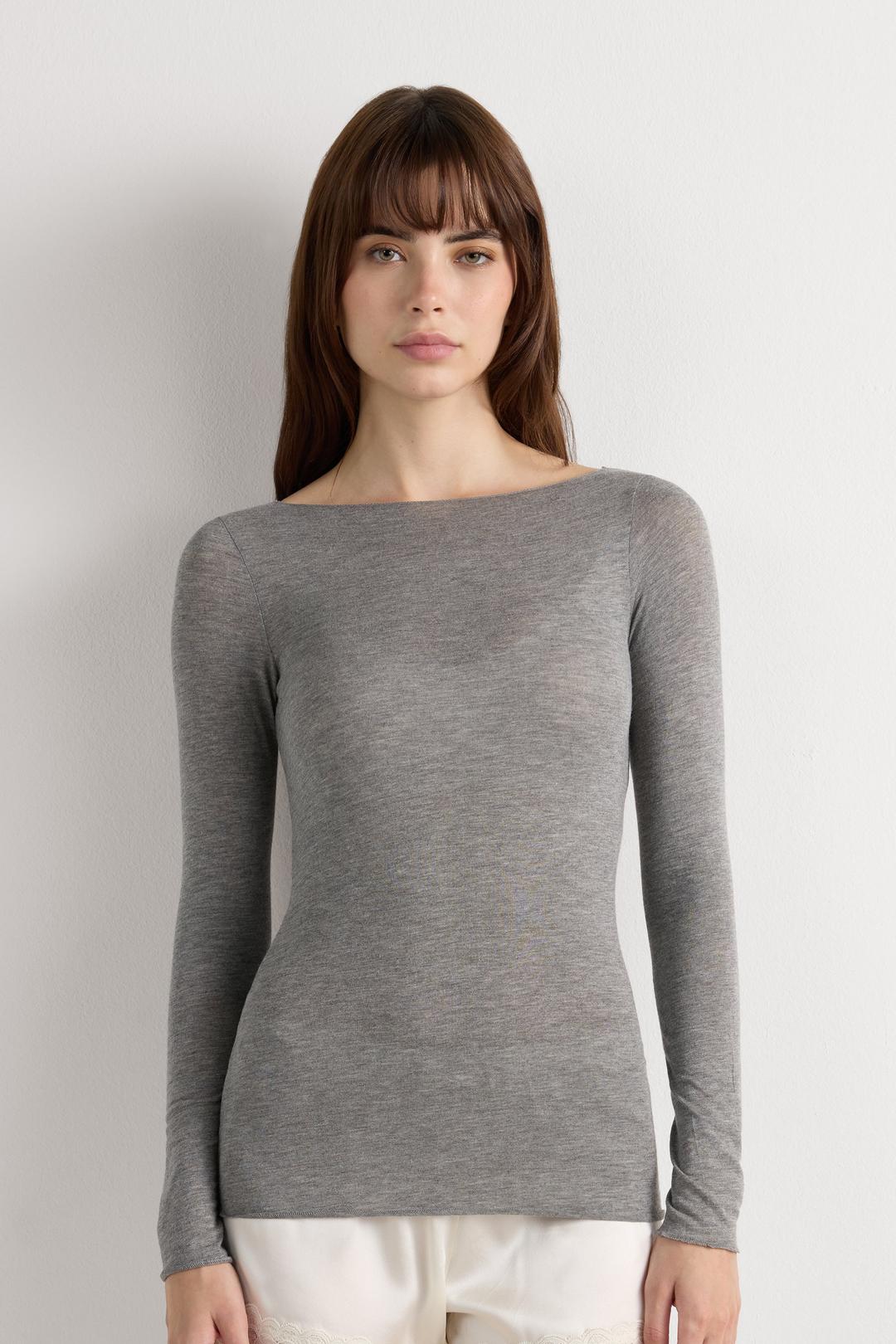 Boat Neck Modal Cashmere Ultralight Jumper | Intimissimi