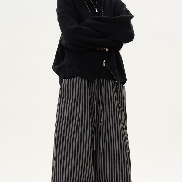 Vertical Striped Sagging Pants