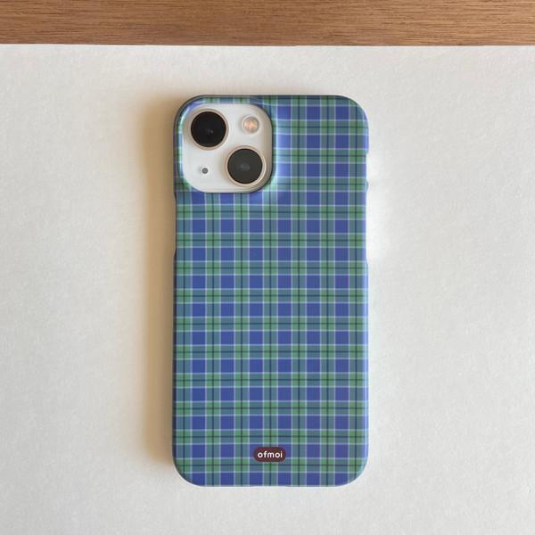 [phone case] forest check matte hard