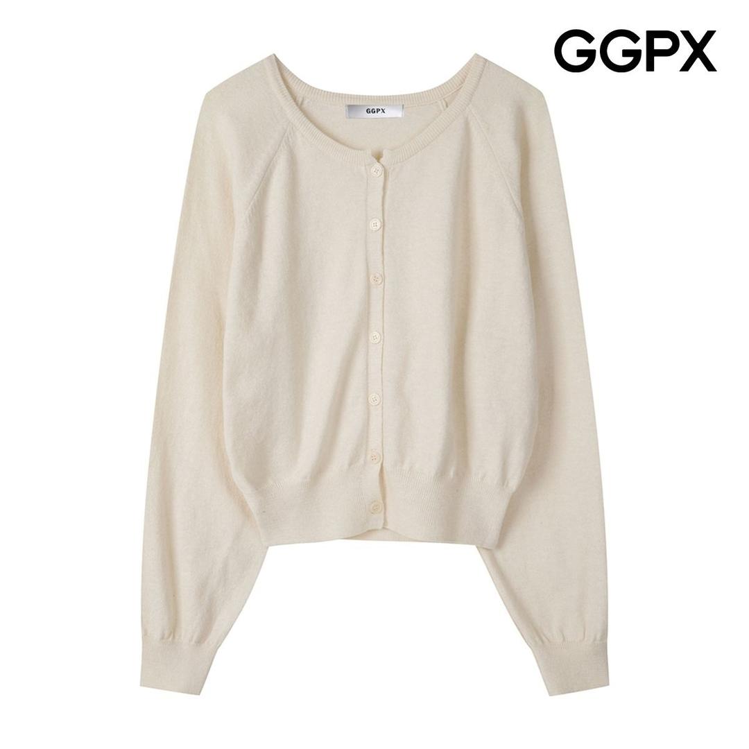 래글런 퓨어 버튼 니트 가디건 GP8KG007F