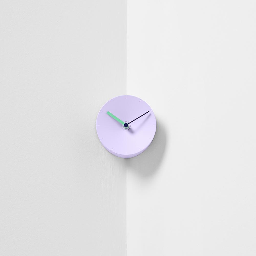 모서리 시계 - 라벤더