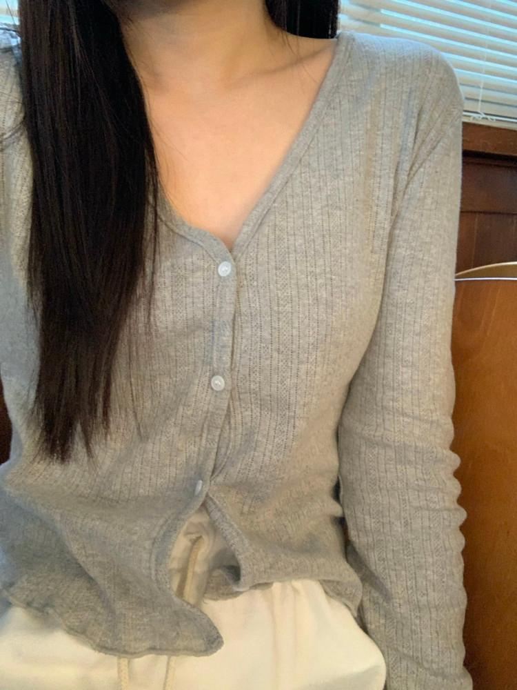 [르아브르] 페타 아일렛 브이넥 펀칭 가디건, 여자 여름 레이스 가디건