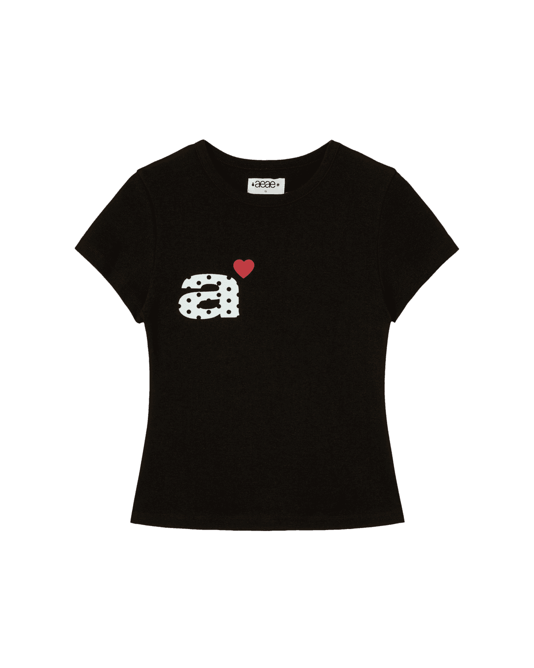 [6/9 예약발송] DOT SMALL LETTER TEE [BLACK]