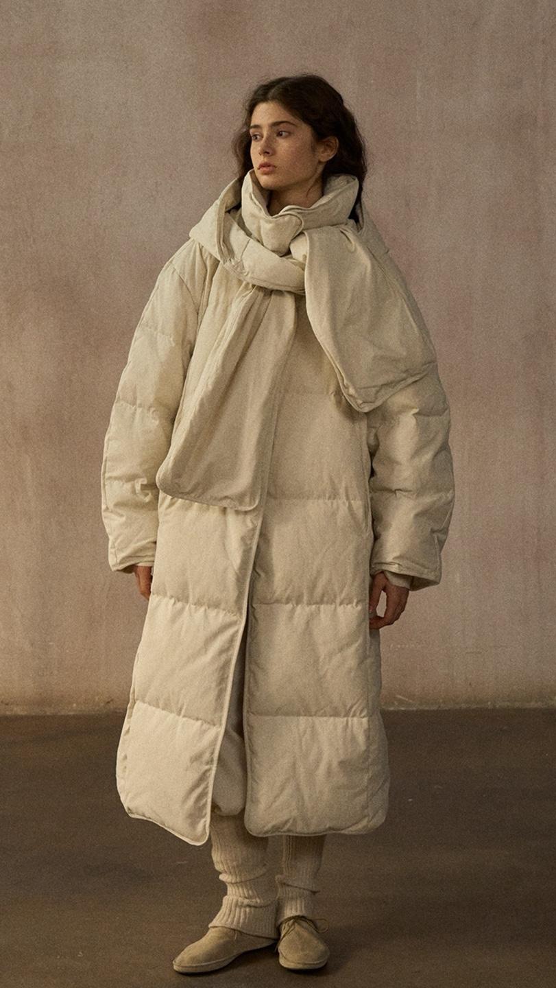 후드머플러 매트 롱 패딩(27일 오픈 타임세일가)