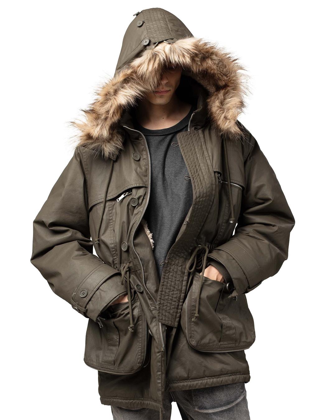 Waxed Parka Jacket - S