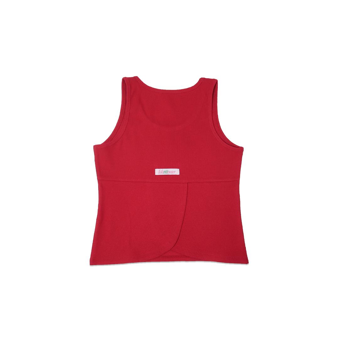 Climbing Flora Crop Top_Red