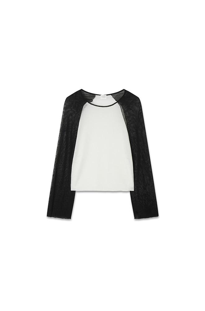 Mesh raglan longsleeve_White