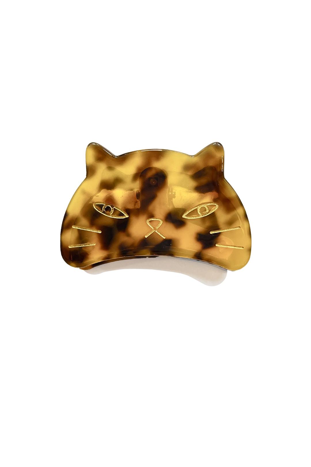 Etched Large Cat Jaw Clip Tokyo