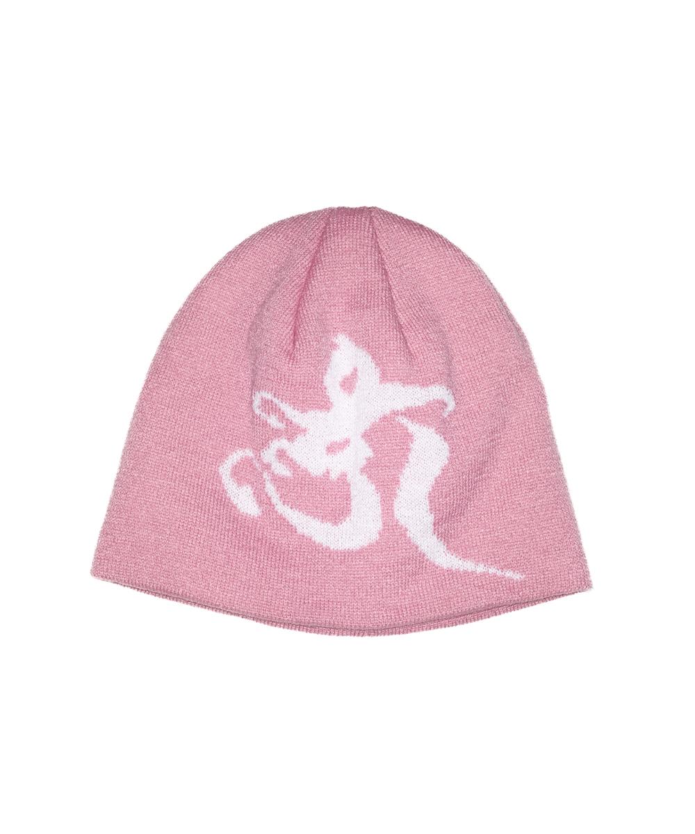 唵 jacquard beanie pink