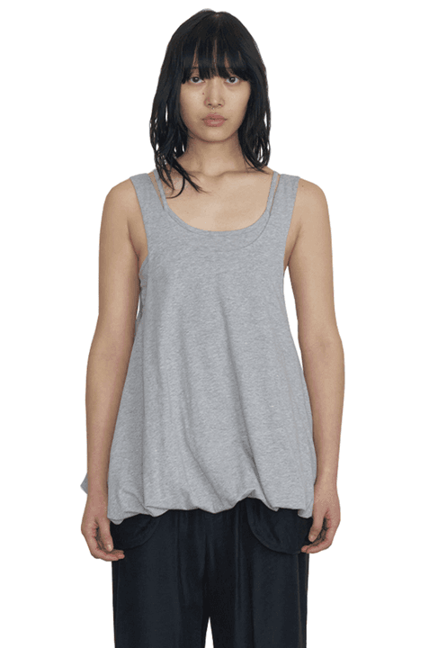 [3/19 예약발송] 2-Way Layered Balloon Dress, Heather