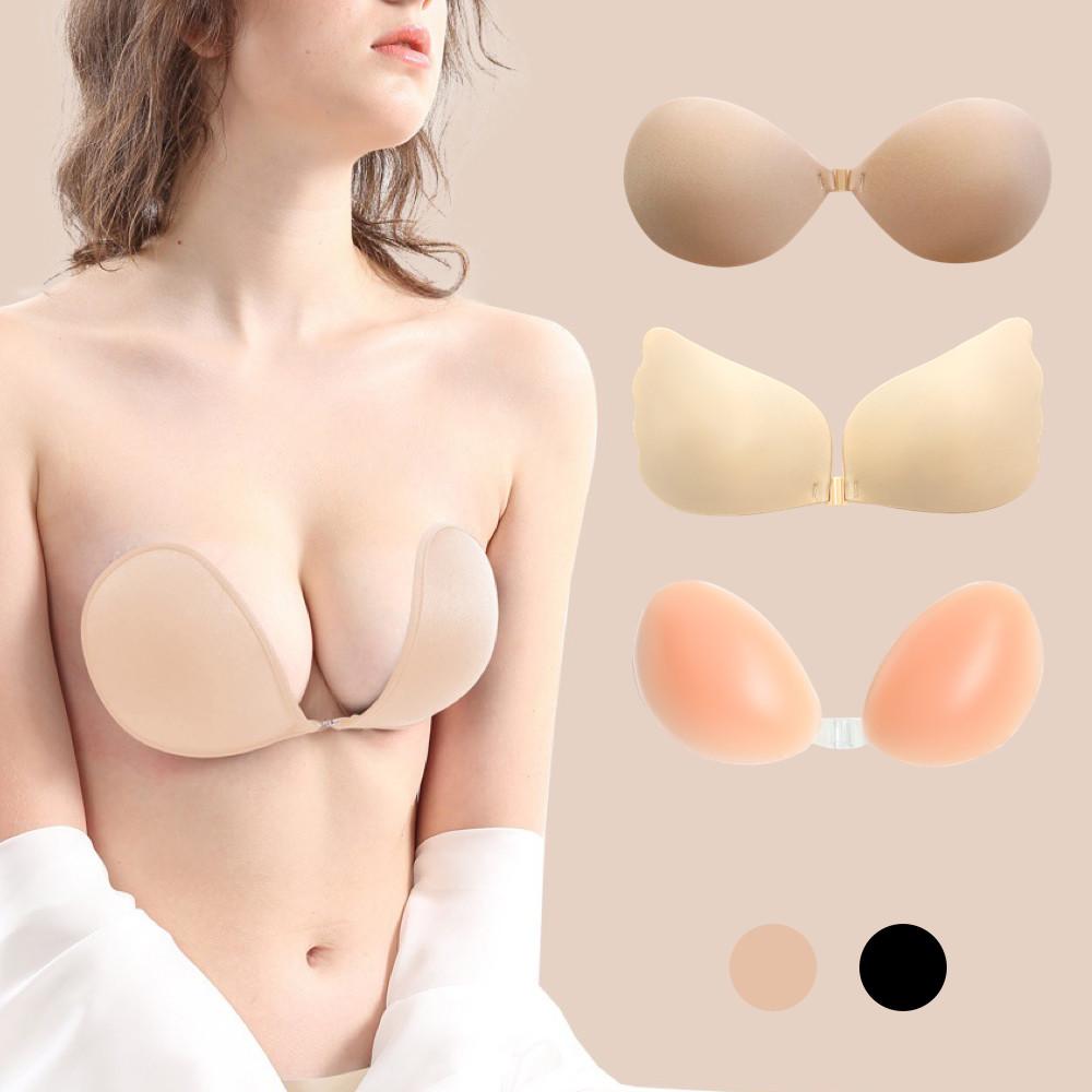 붙이는 누드브라 LU09 심리스 실리콘 오프숄더브라 끈없는브라 웨딩촬영속옷