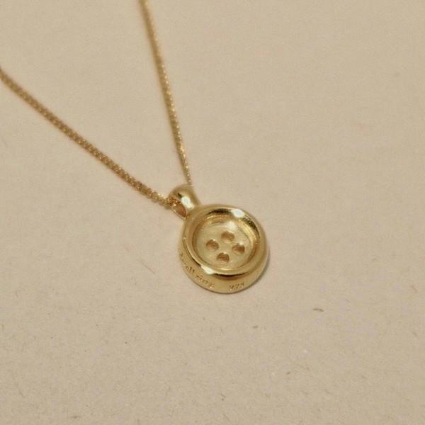 button necklace _ Vermeil