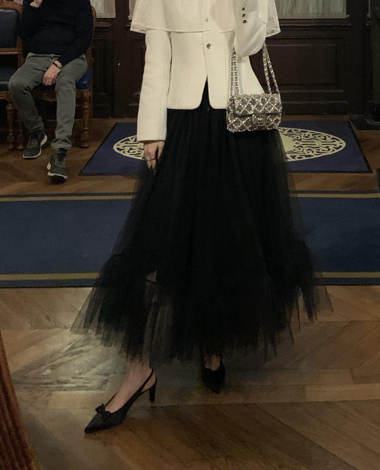 갈라 샤샤 스커트 블랙